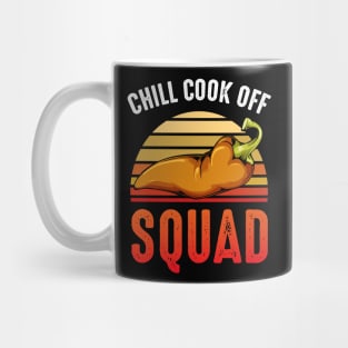 Chili Cook Off Squad - Retro Style Chili Pepper Vintage Mug